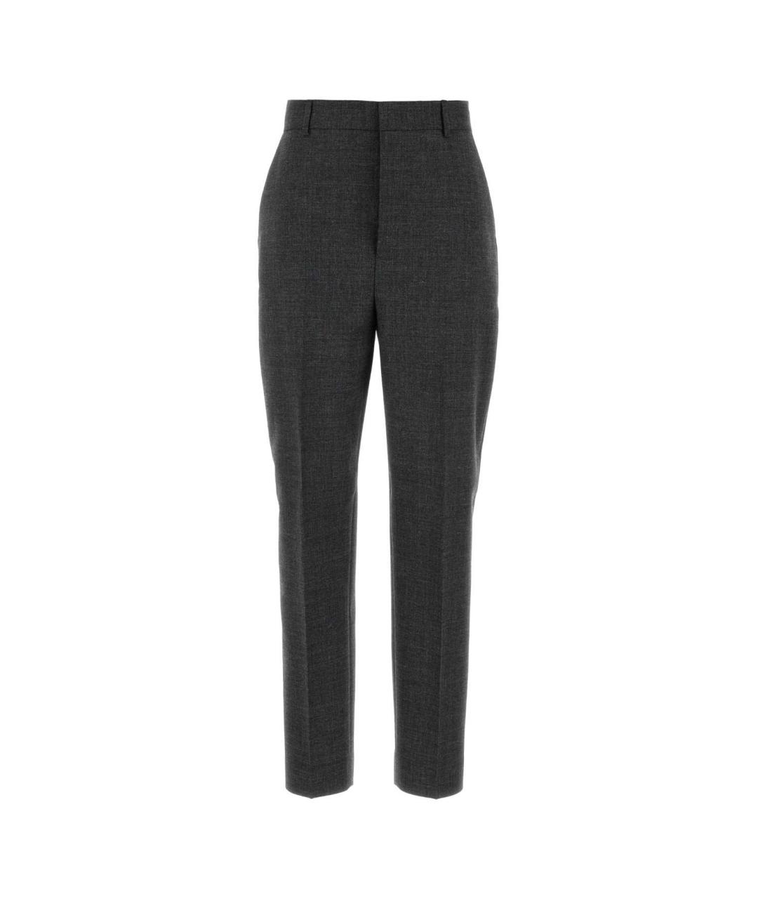 MOSCHINO Антрацитовые шерстяные прямые брюки, фото 1