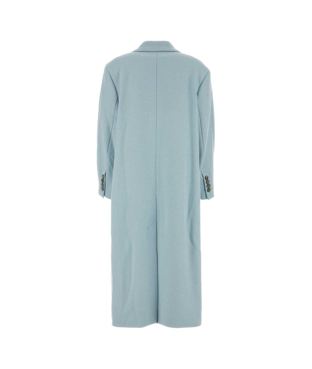Ami Paris Голубое шерстяное пальто, фото 2