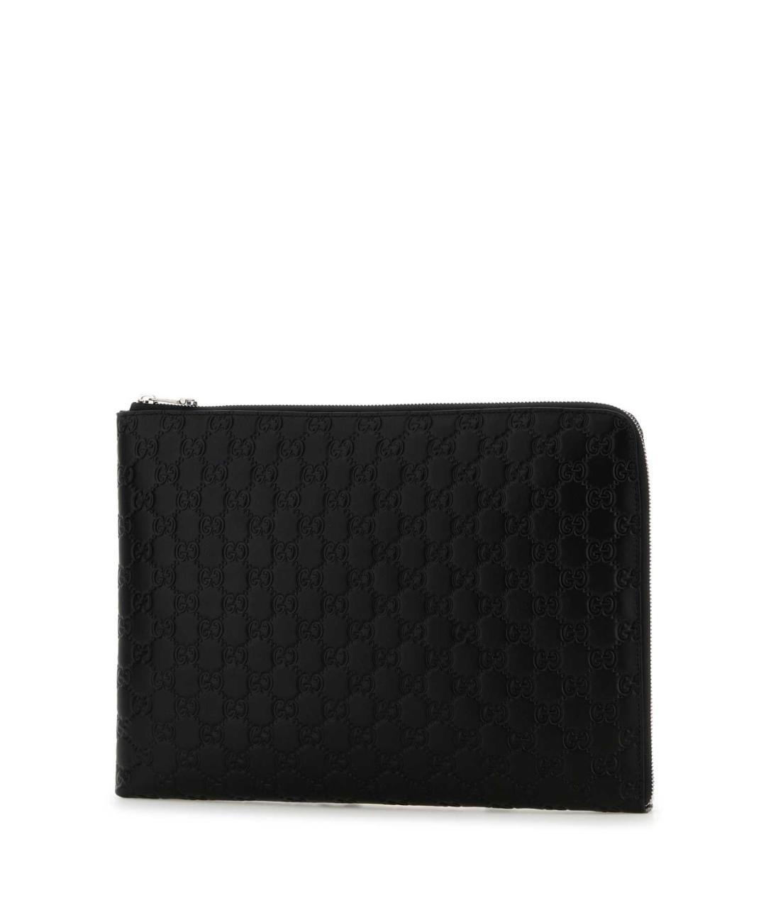 GUCCI Черная кожаная барсетка, фото 2