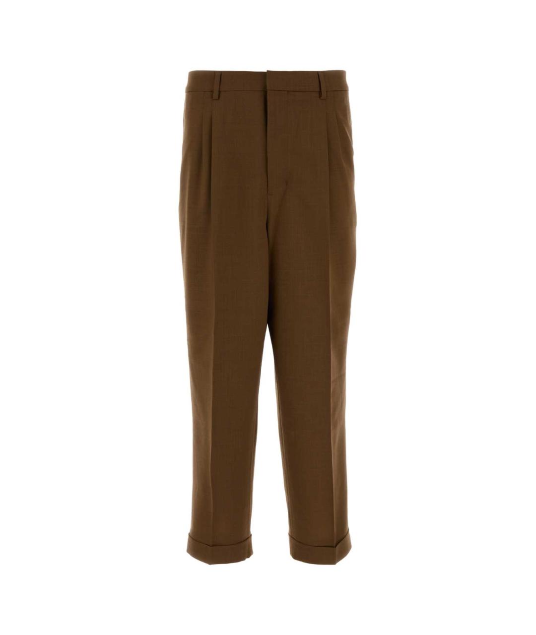 Ami Paris Коричневые шерстяные повседневные брюки, фото 1