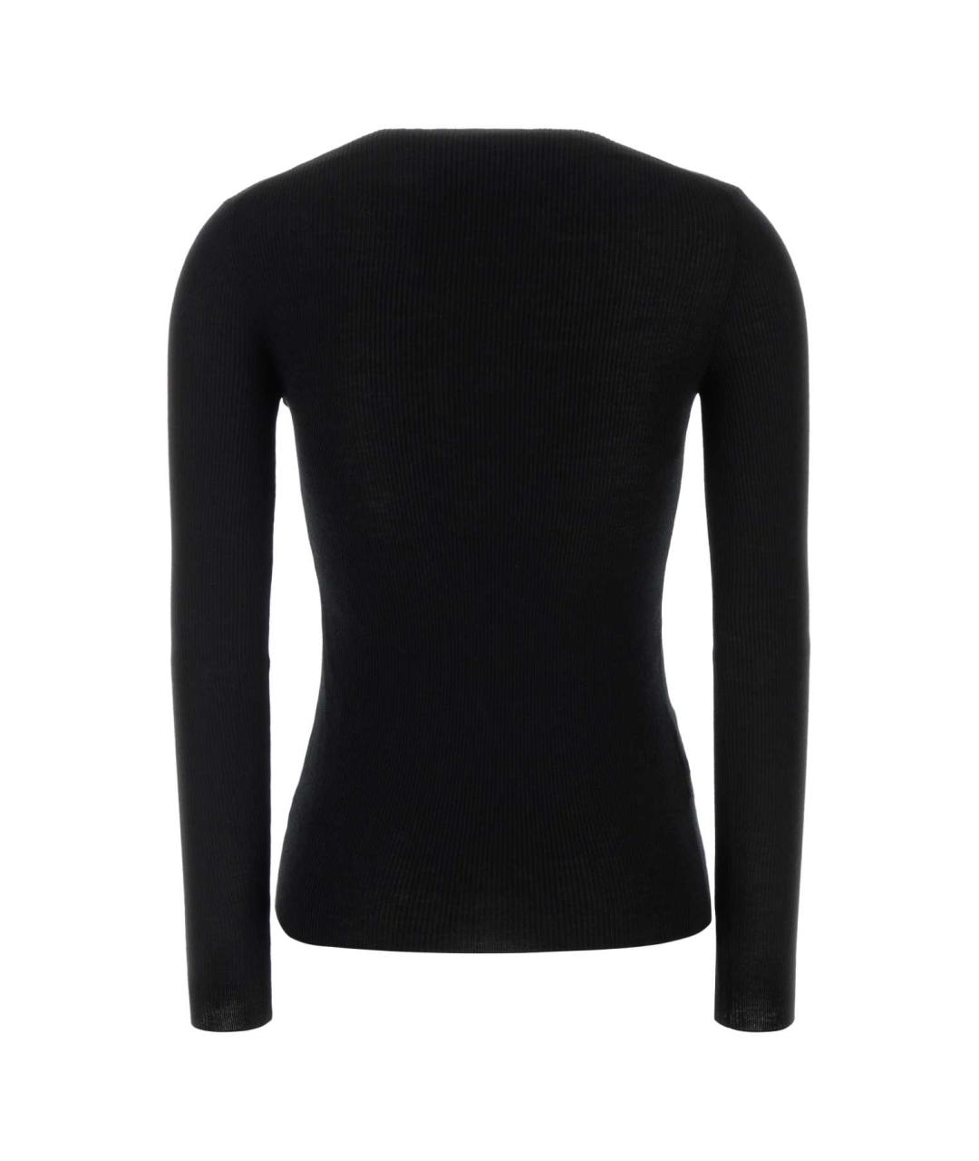 PRADA Черный шерстяной джемпер / свитер, фото 2