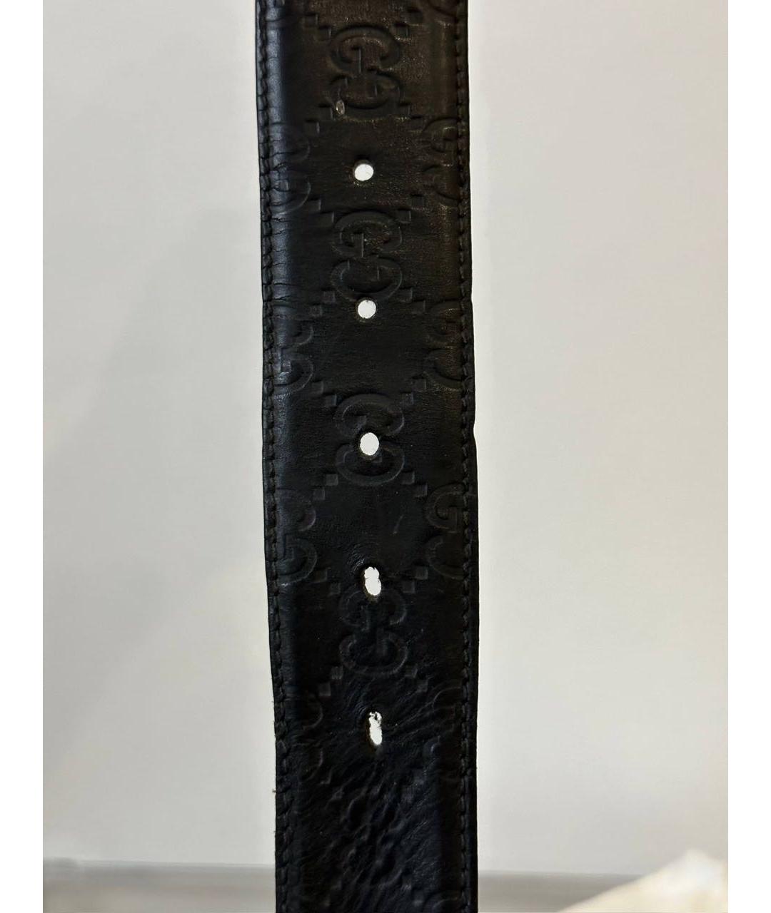 GUCCI Черный кожаный ремень, фото 4