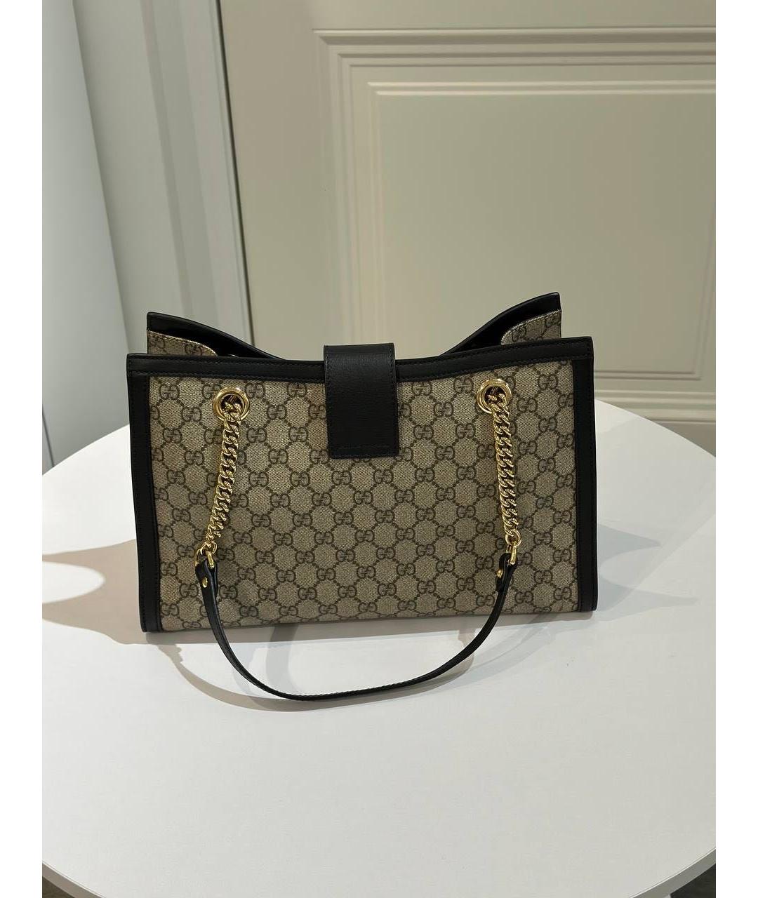 GUCCI Коричневая кожаная сумка тоут, фото 2