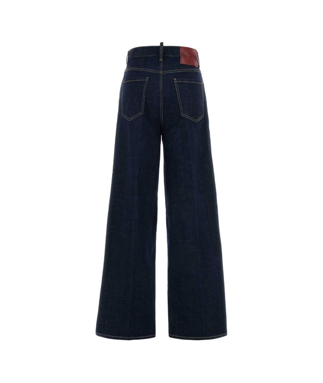 DSQUARED2 Синие хлопко-эластановые прямые джинсы, фото 2