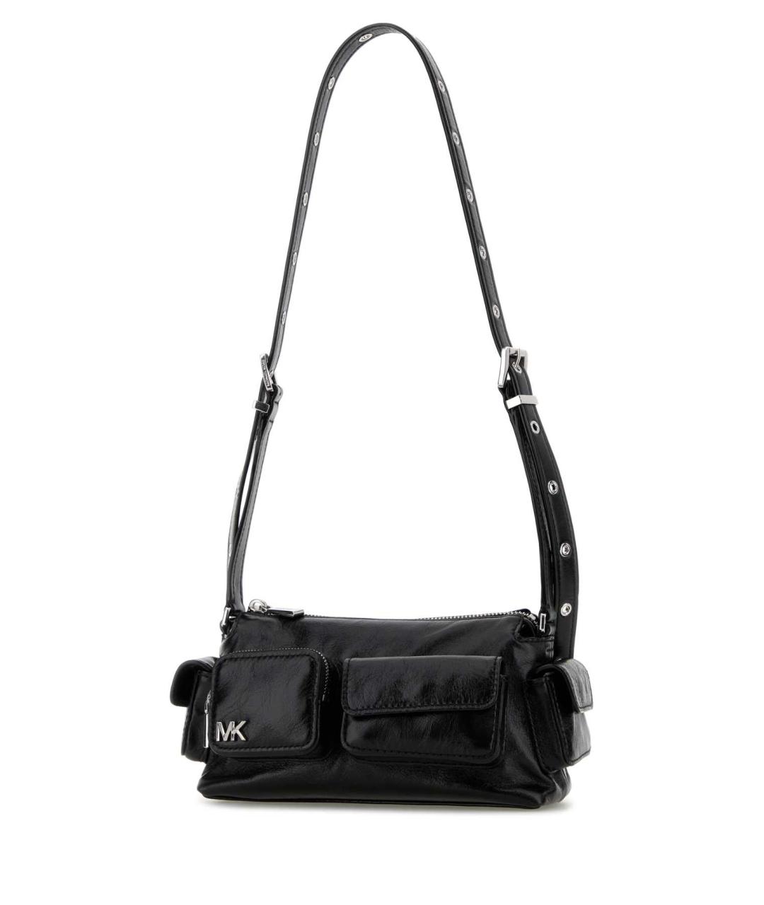 MICHAEL KORS Черная кожаная сумка через плечо, фото 2