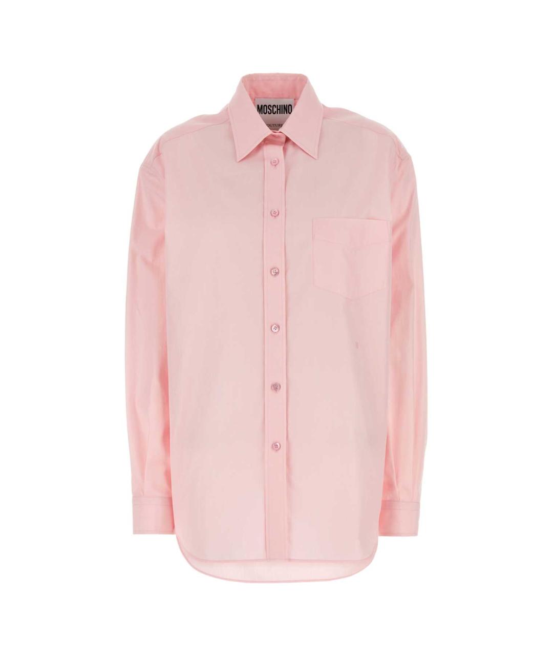 MOSCHINO Розовая хлопковая рубашка, фото 1
