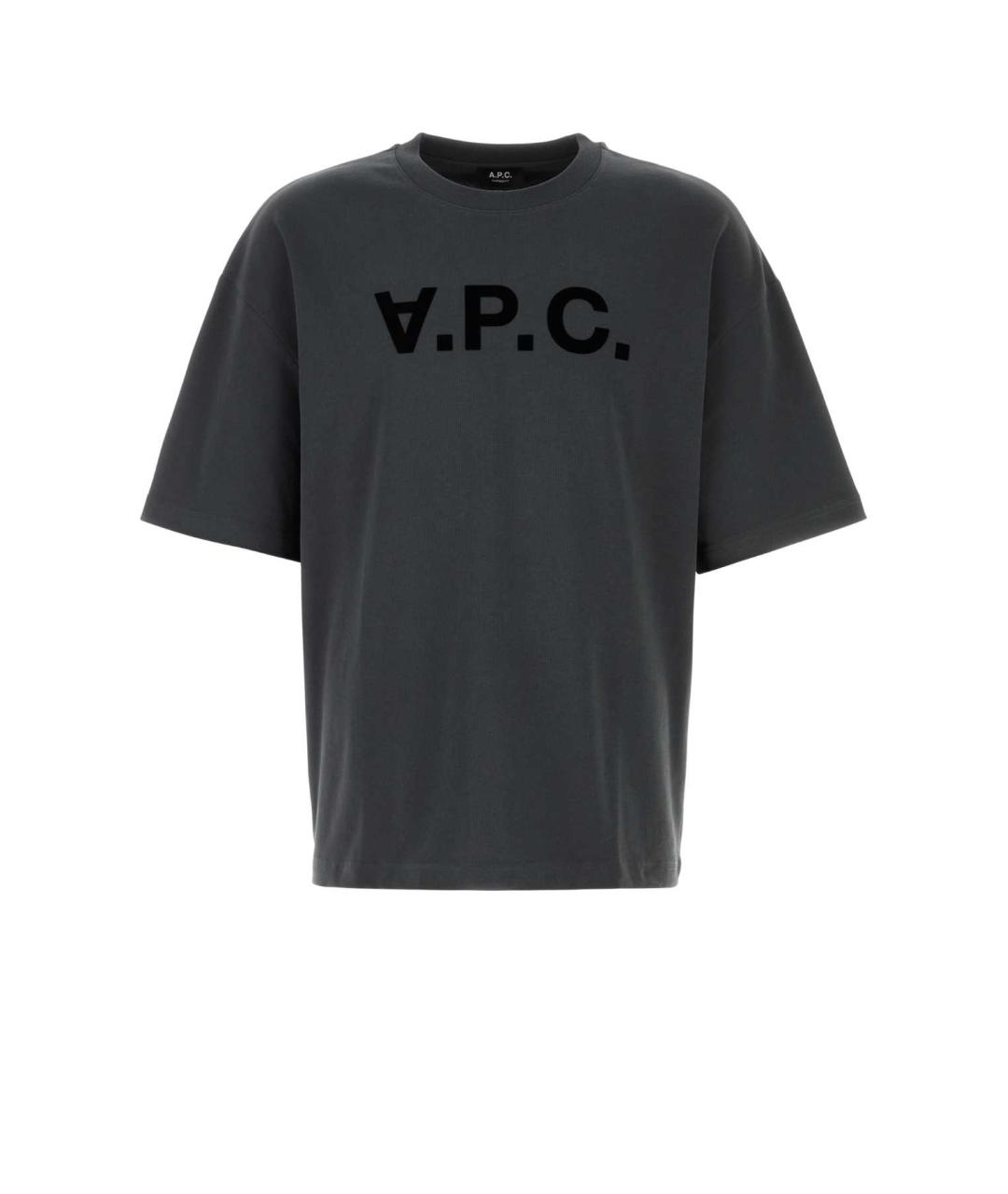 A.P.C. Серая хлопковая футболка, фото 1