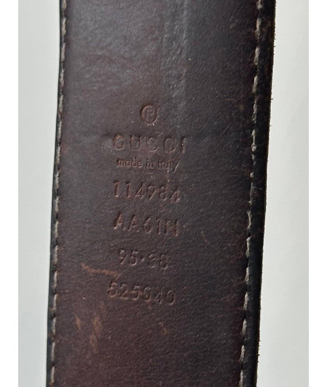 GUCCI Черный кожаный ремень, фото 5