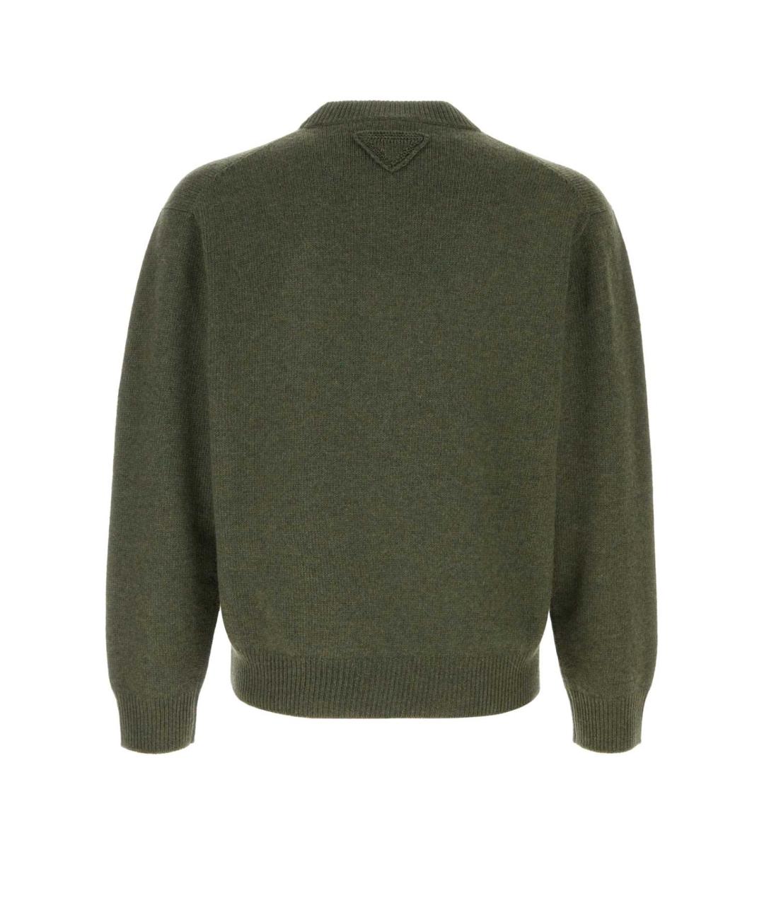 PRADA Зеленый кашемировый джемпер / свитер, фото 2