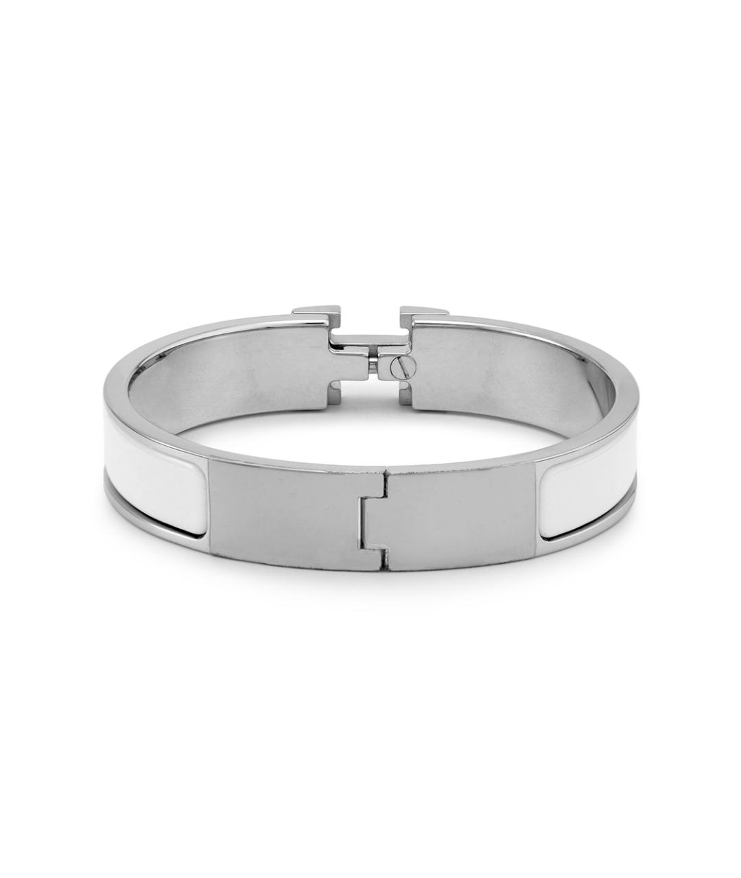 HERMES Белый металлический браслет, фото 2