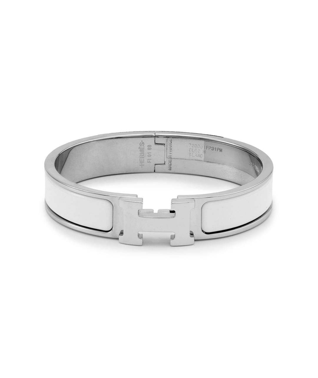 HERMES Белый металлический браслет, фото 1