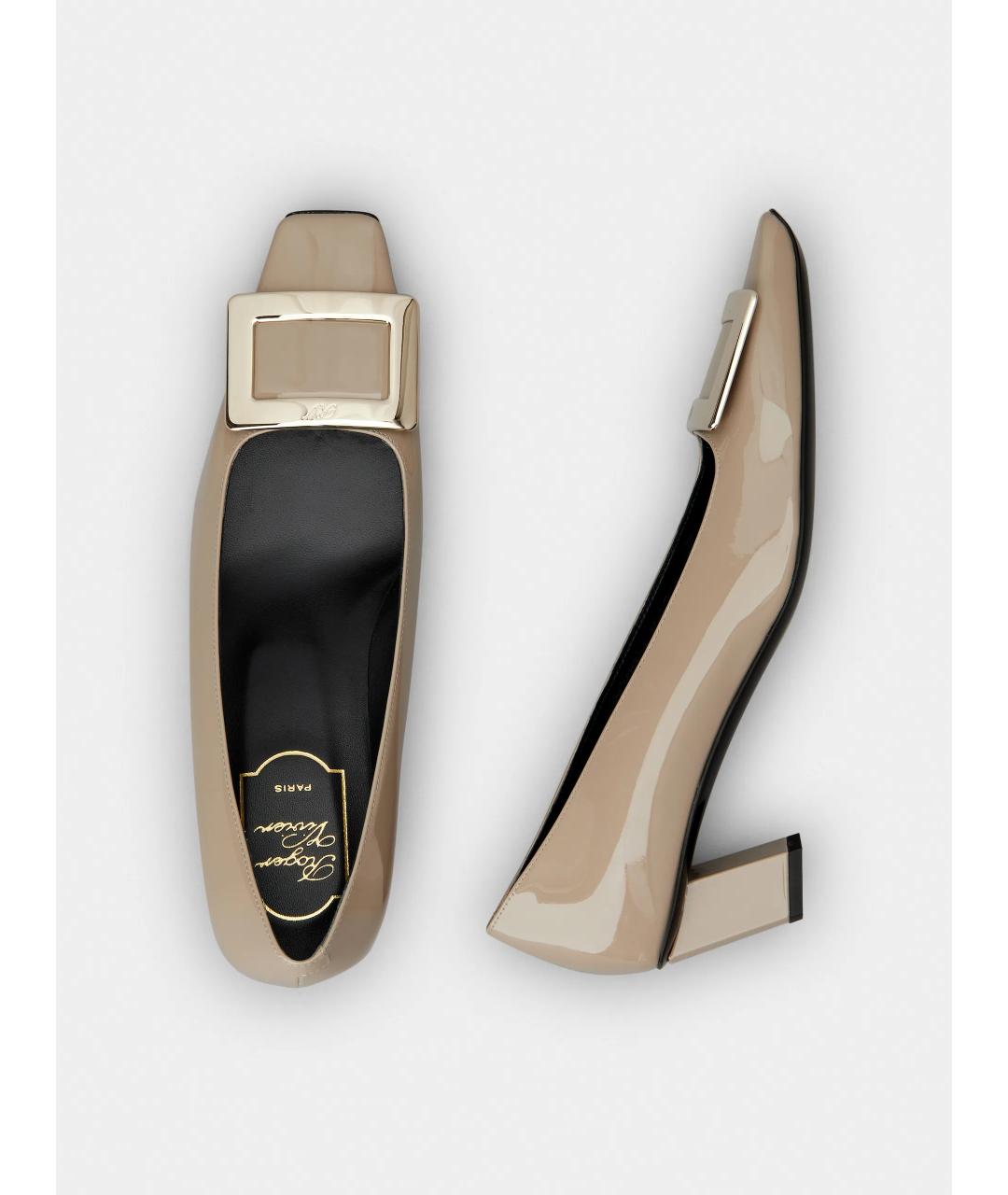 ROGER VIVIER Бежевые туфли из лакированной кожи, фото 5