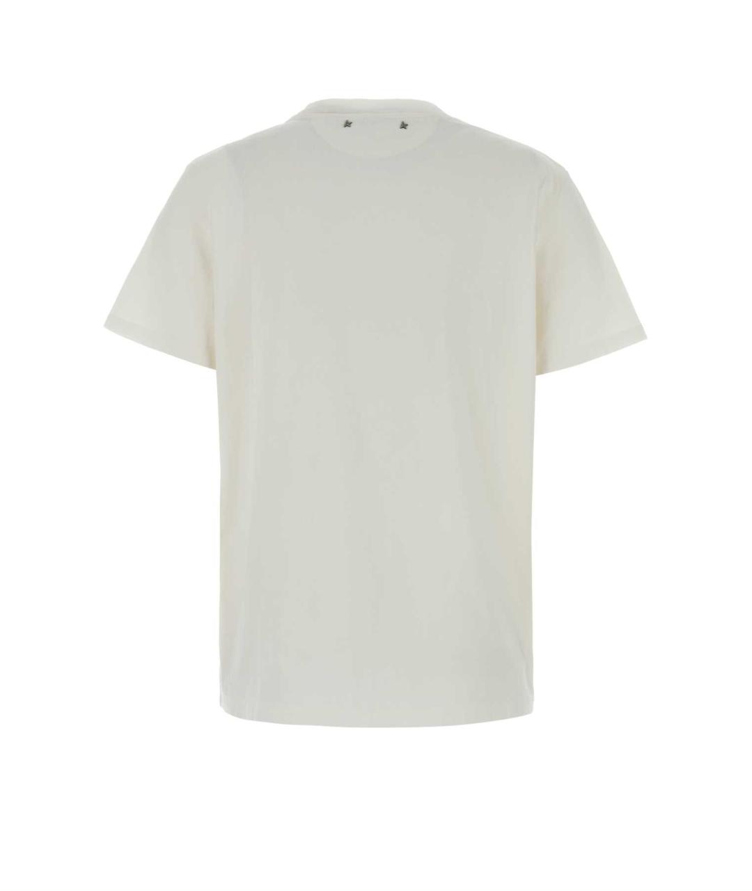 GOLDEN GOOSE DELUXE BRAND Белая хлопковая футболка, фото 2