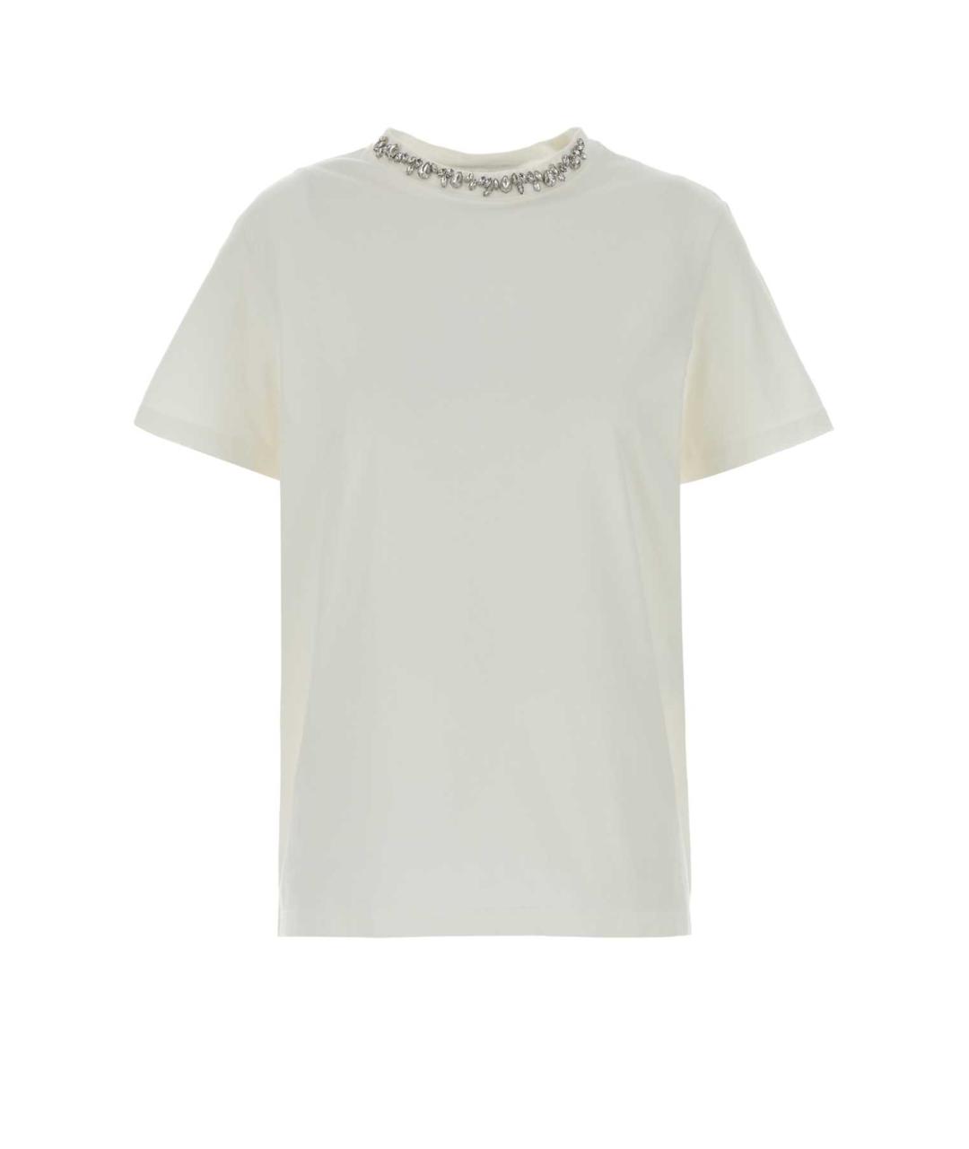 GOLDEN GOOSE DELUXE BRAND Белая хлопковая футболка, фото 1