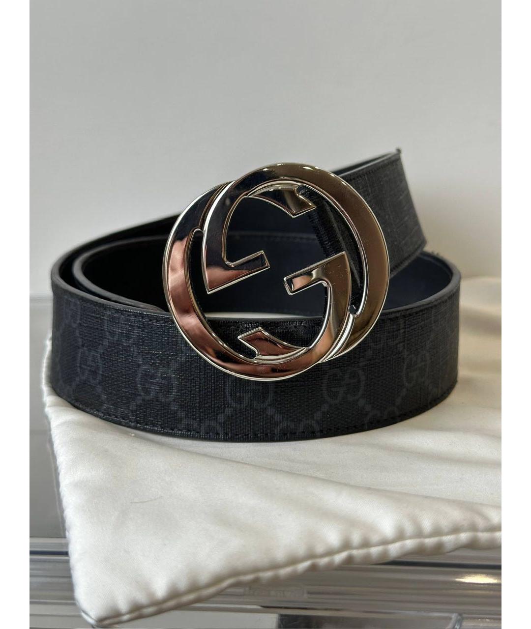 GUCCI Черный кожаный ремень, фото 6