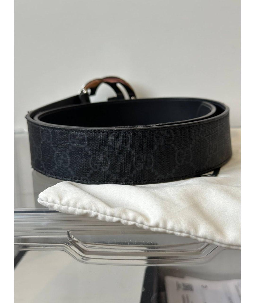 GUCCI Черный кожаный ремень, фото 2