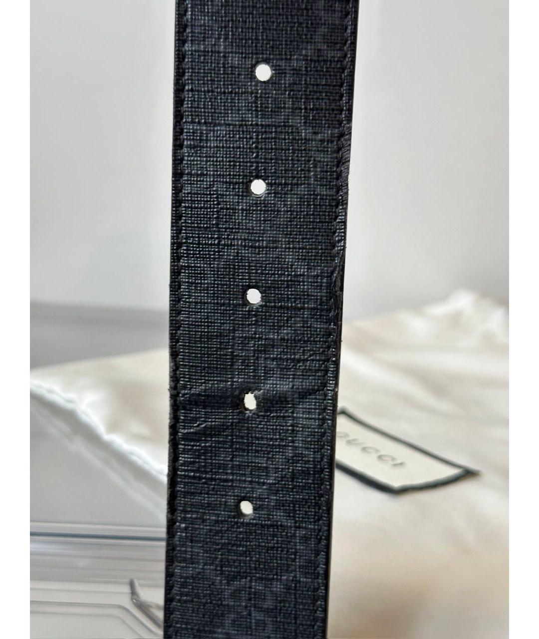 GUCCI Черный кожаный ремень, фото 4