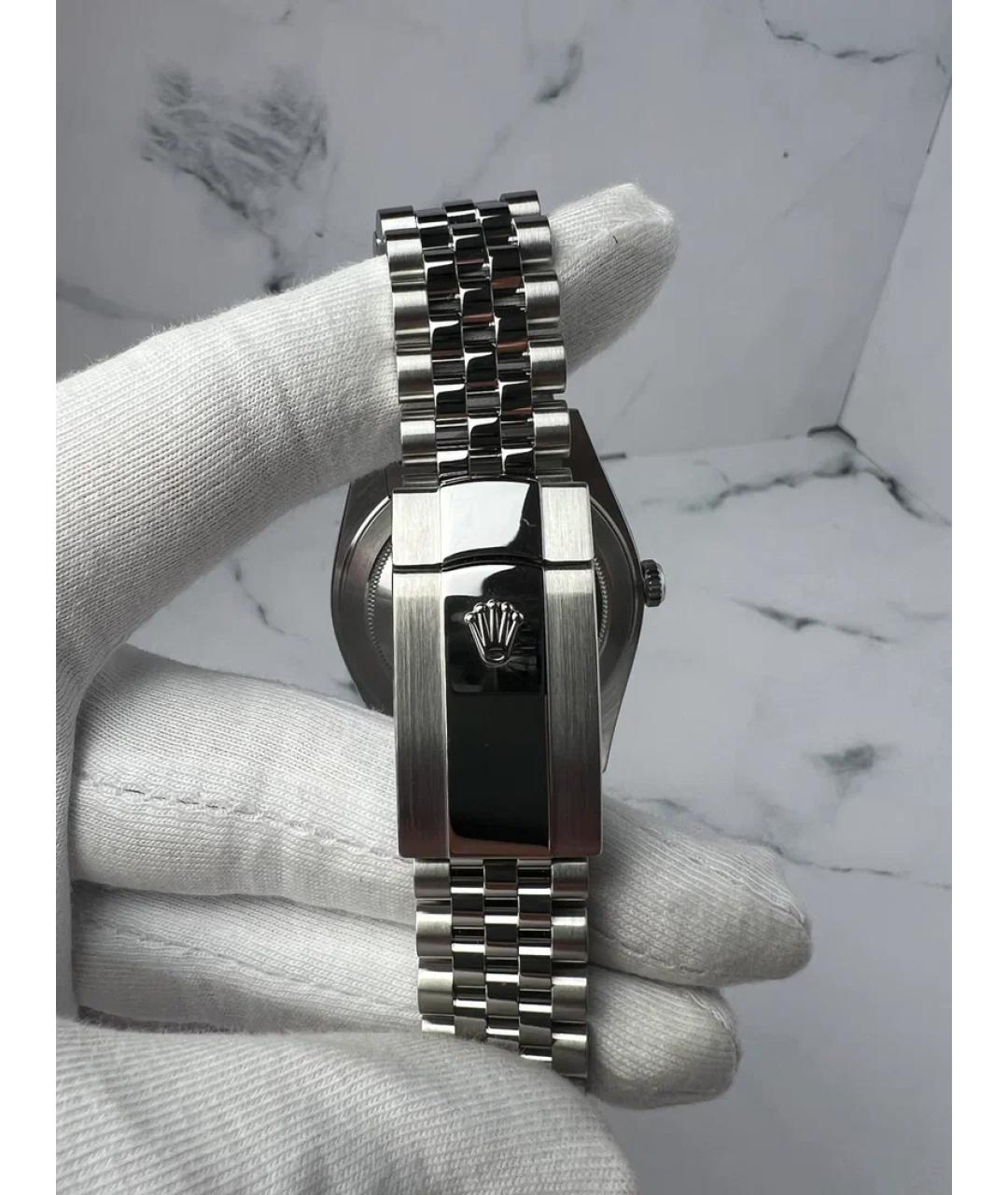 ROLEX Черные часы из белого золота, фото 7