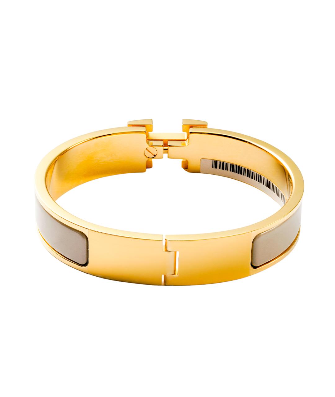 HERMES Коричневый браслет из желтого золота, фото 2