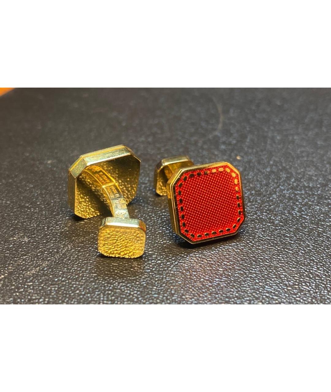 CARTIER Красные запонки из желтого золота, фото 5