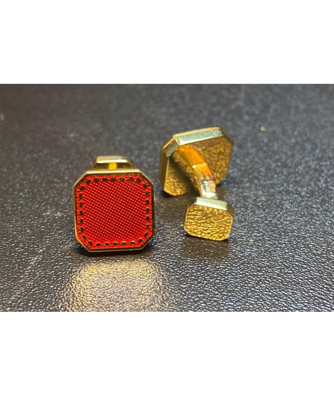 CARTIER Красные запонки из желтого золота, фото 2