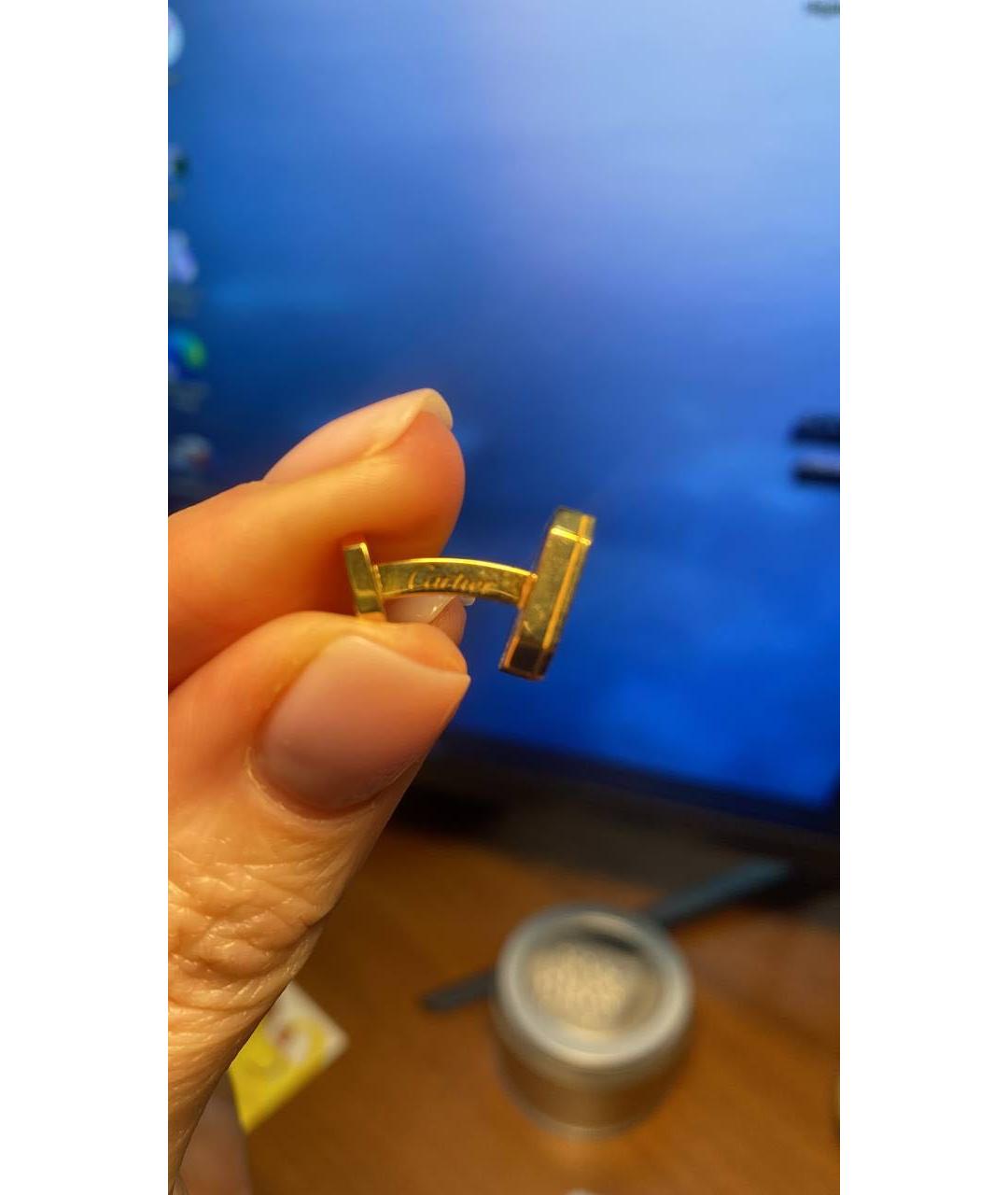 CARTIER Красные запонки из желтого золота, фото 4