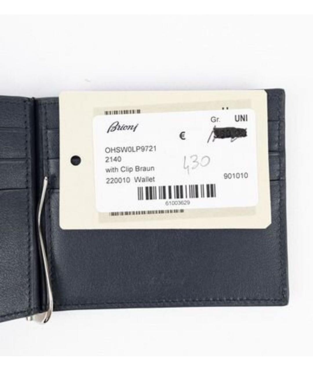 BRIONI Коричневый кожаный кардхолдер, фото 4