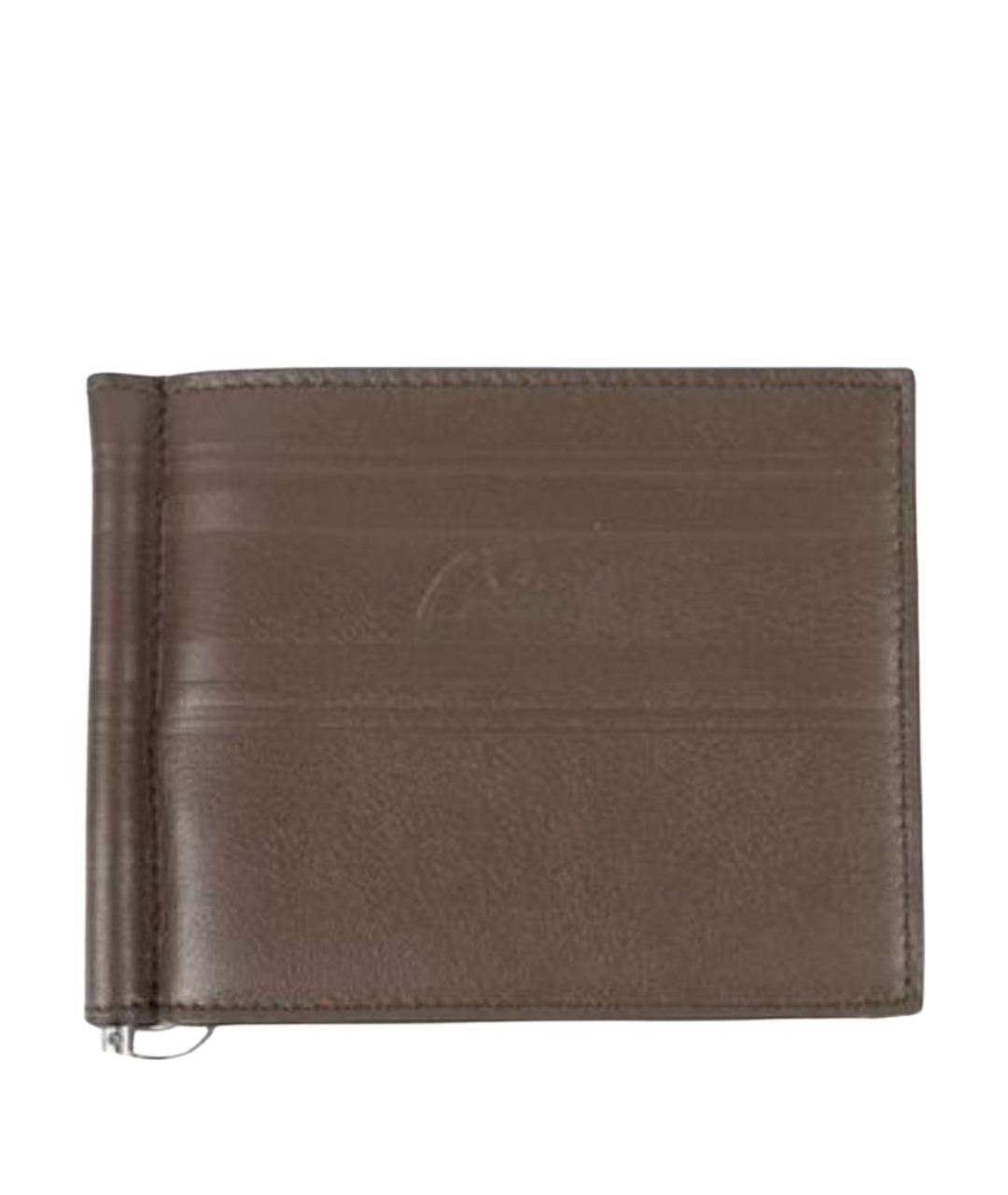 BRIONI Коричневый кожаный кардхолдер, фото 1