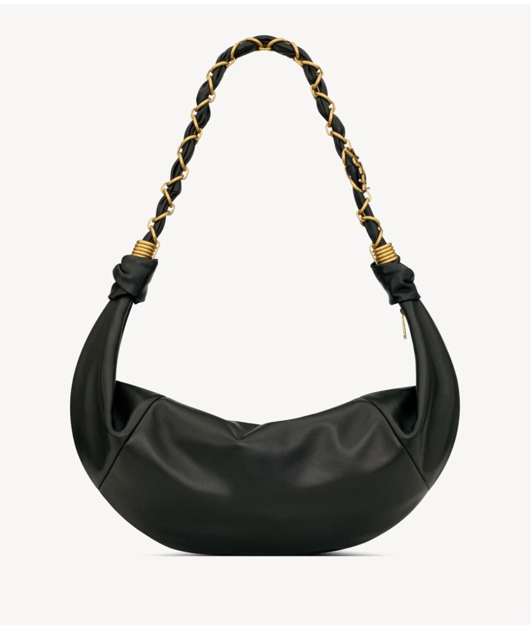 SAINT LAURENT Черная кожаная сумка тоут, фото 3