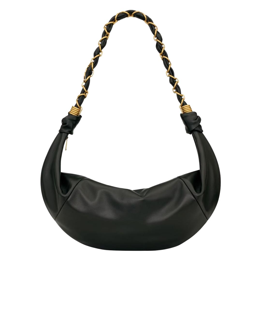 SAINT LAURENT Черная кожаная сумка тоут, фото 1