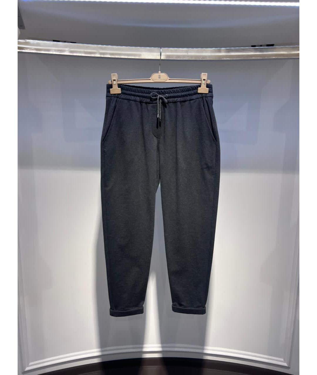 BRUNELLO CUCINELLI Серые спортивные брюки и шорты, фото 3