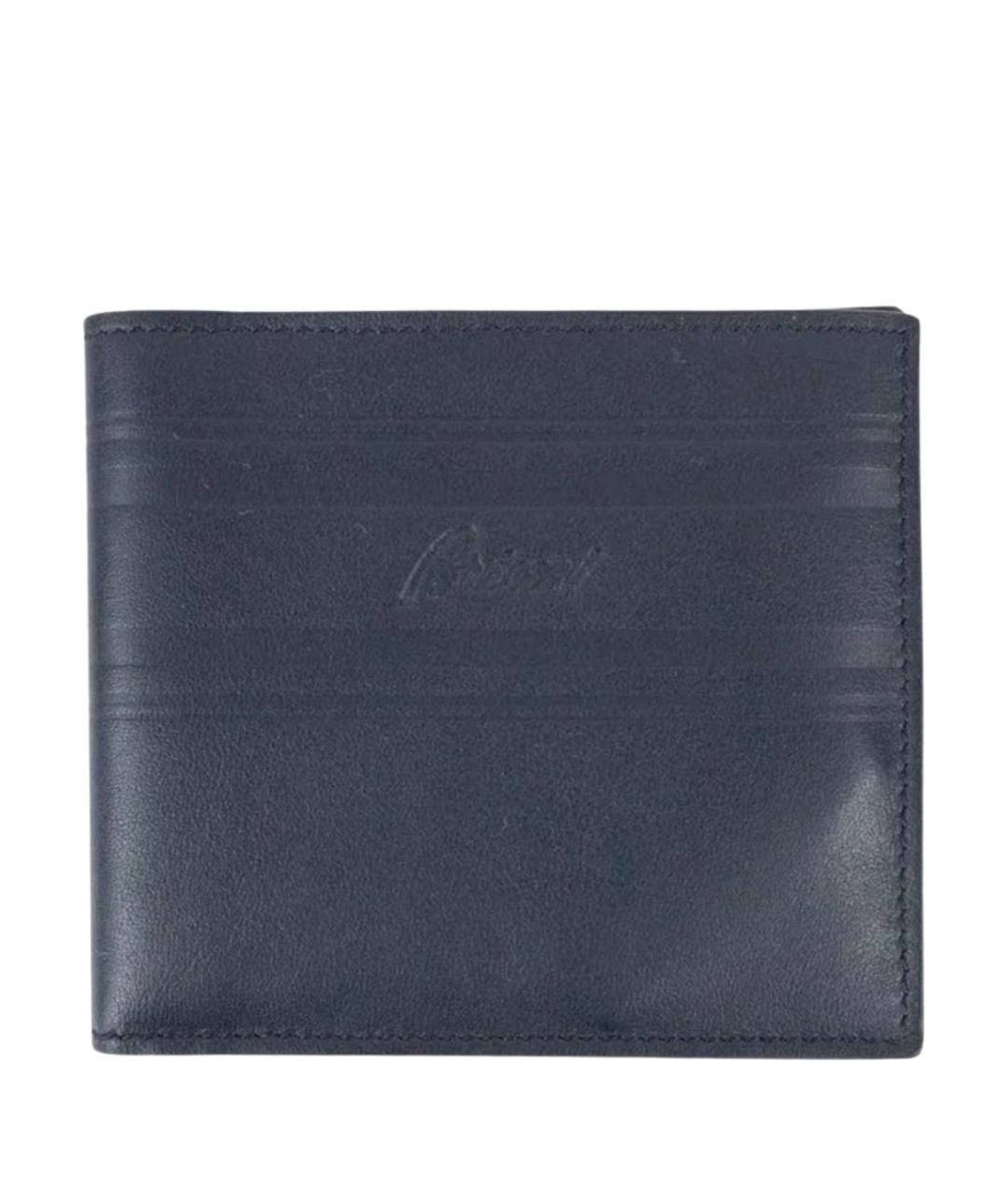 BRIONI Темно-синий кожаный кошелек, фото 1