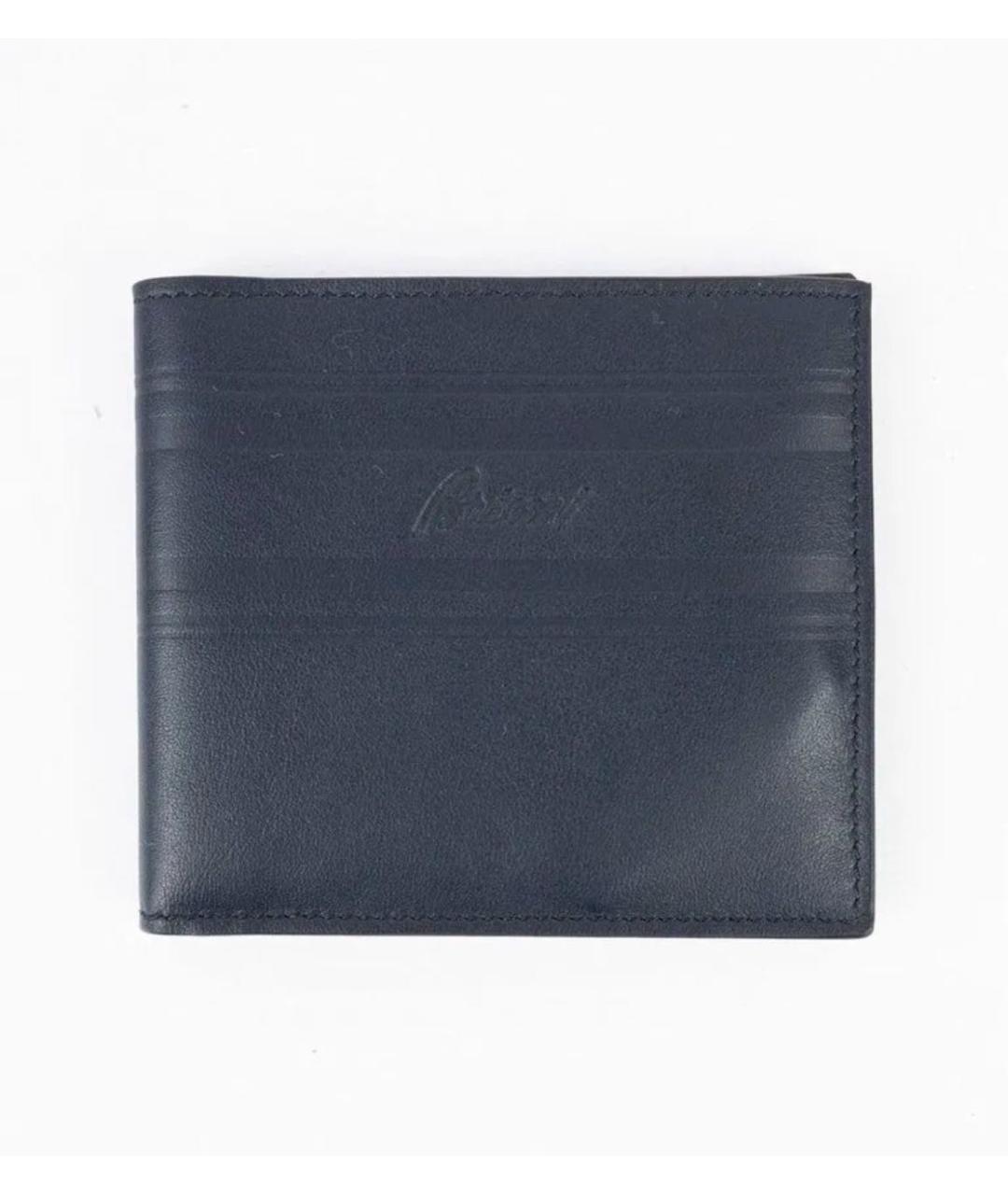 BRIONI Темно-синий кожаный кошелек, фото 5