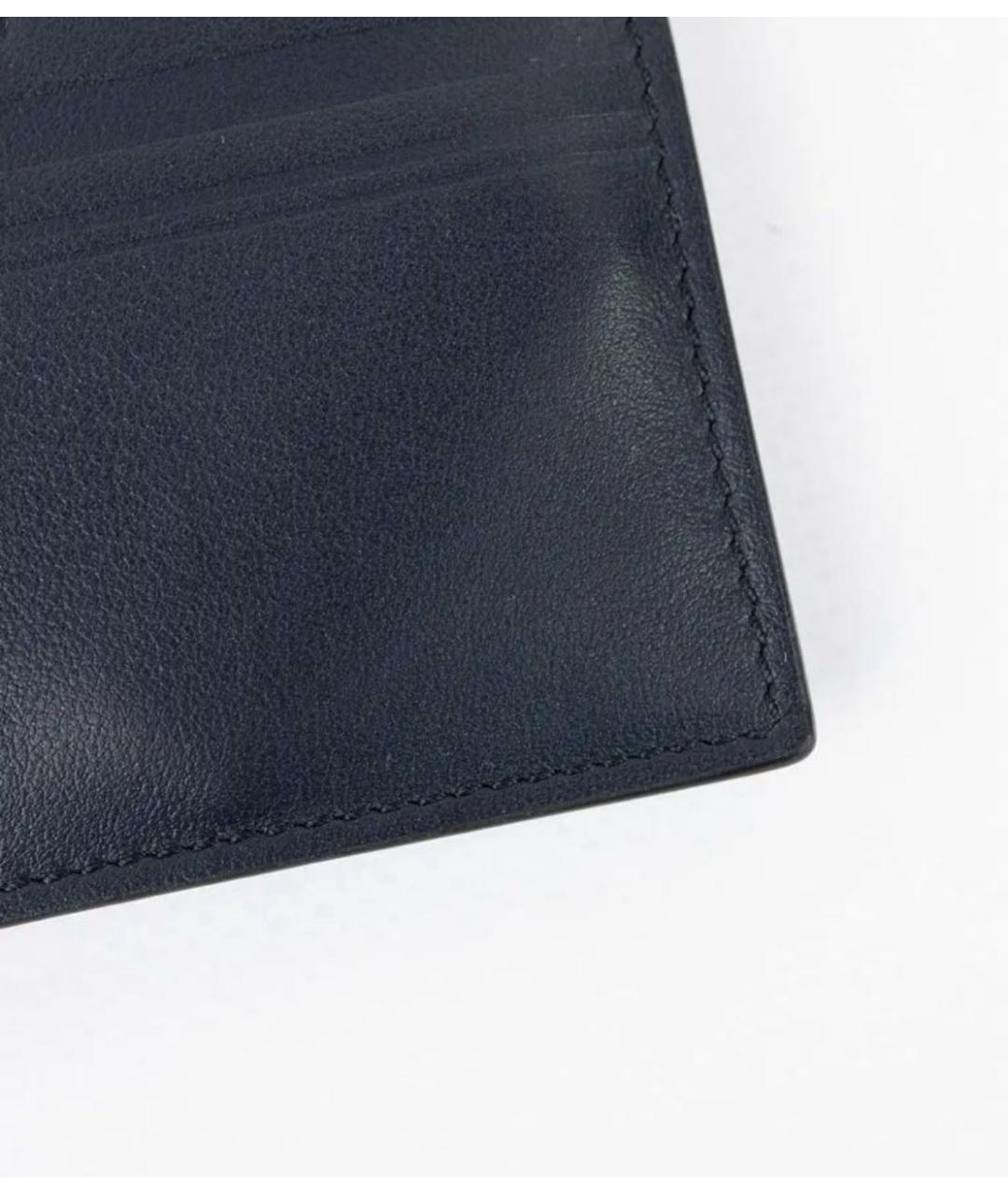 BRIONI Темно-синий кожаный кошелек, фото 2