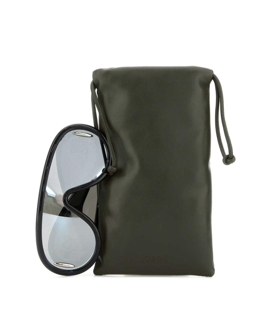 LOEWE Черные пластиковые солнцезащитные очки, фото 3