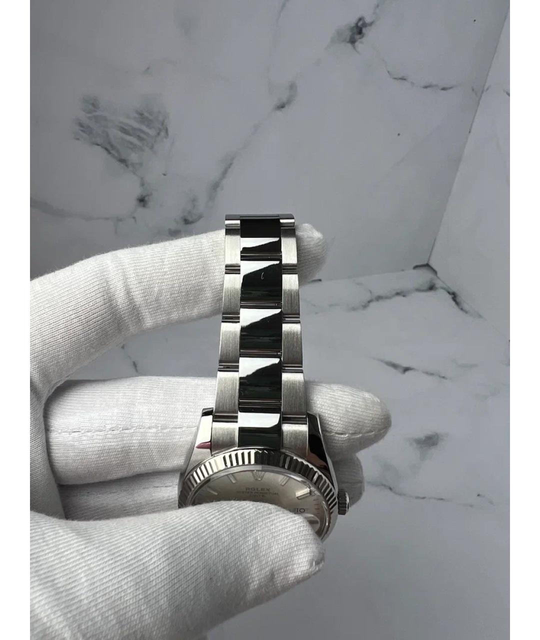 ROLEX Бежевые часы из белого золота, фото 7