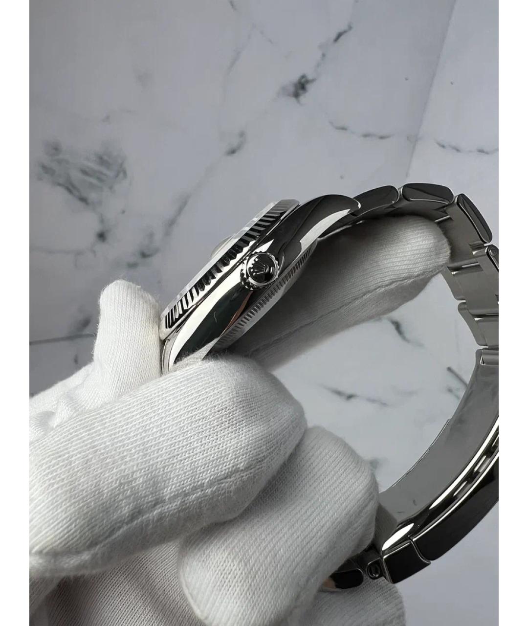 ROLEX Бежевые часы из белого золота, фото 3