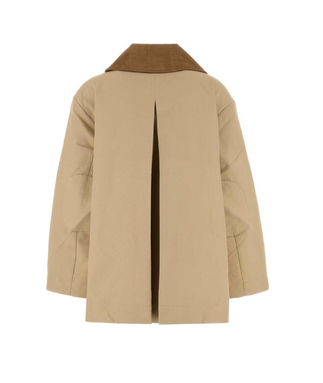 GANNI Бежевая полиэстеровая куртка, фото 2