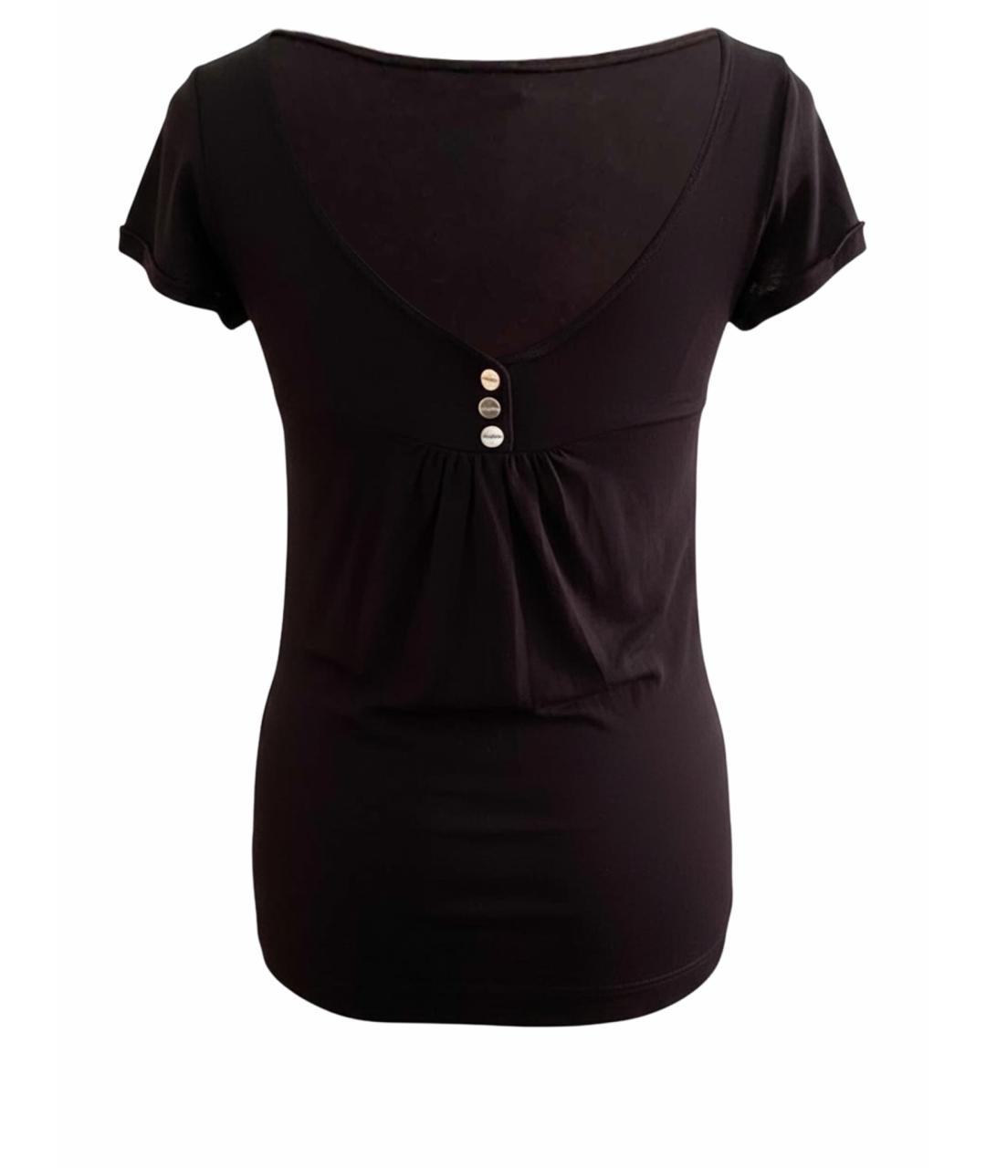 PINKO Черная вискозная футболка, фото 1