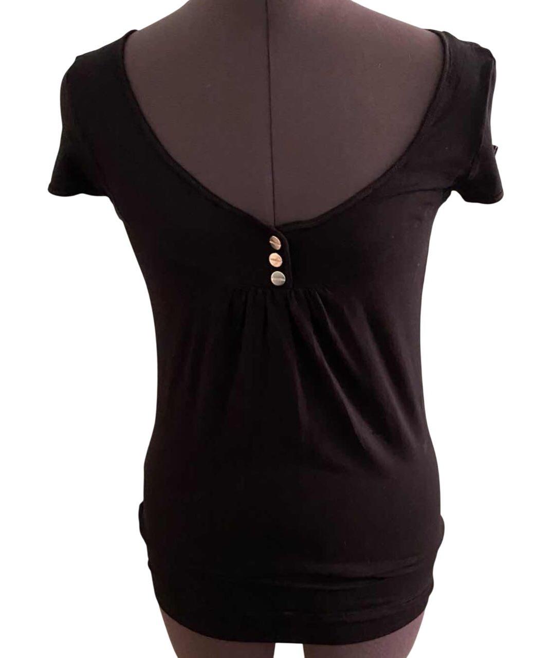 PINKO Черная вискозная футболка, фото 7