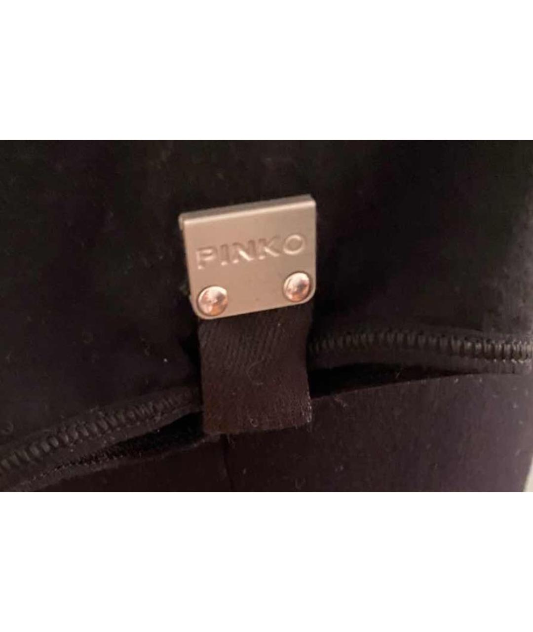 PINKO Черная вискозная футболка, фото 4