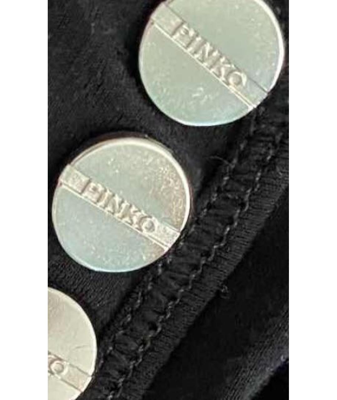 PINKO Черная вискозная футболка, фото 3