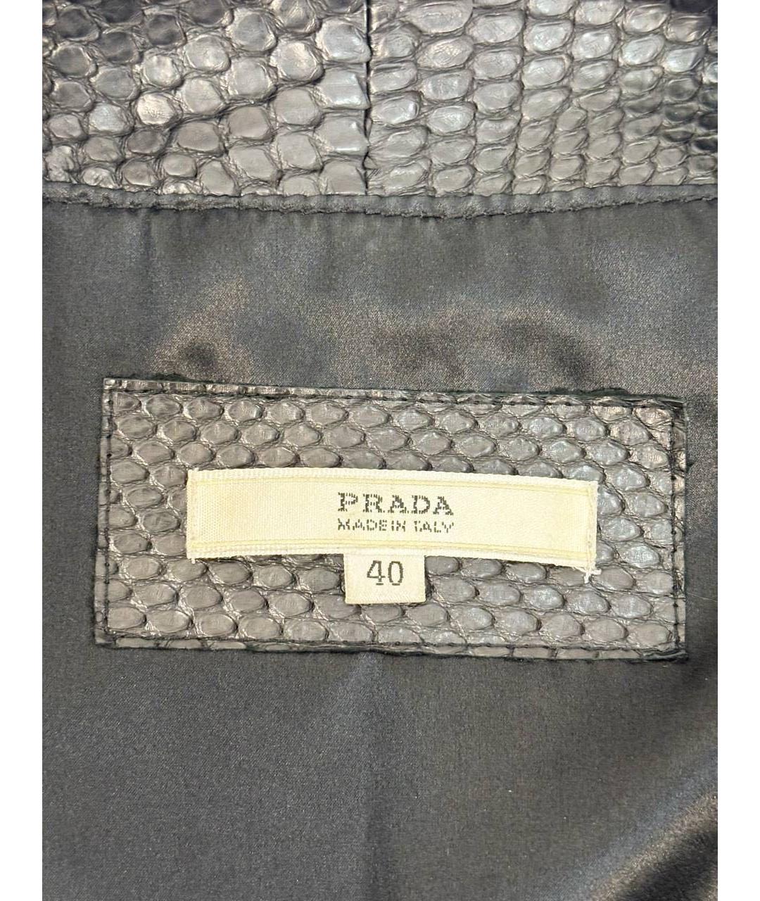 PRADA Черная кожаная куртка, фото 3