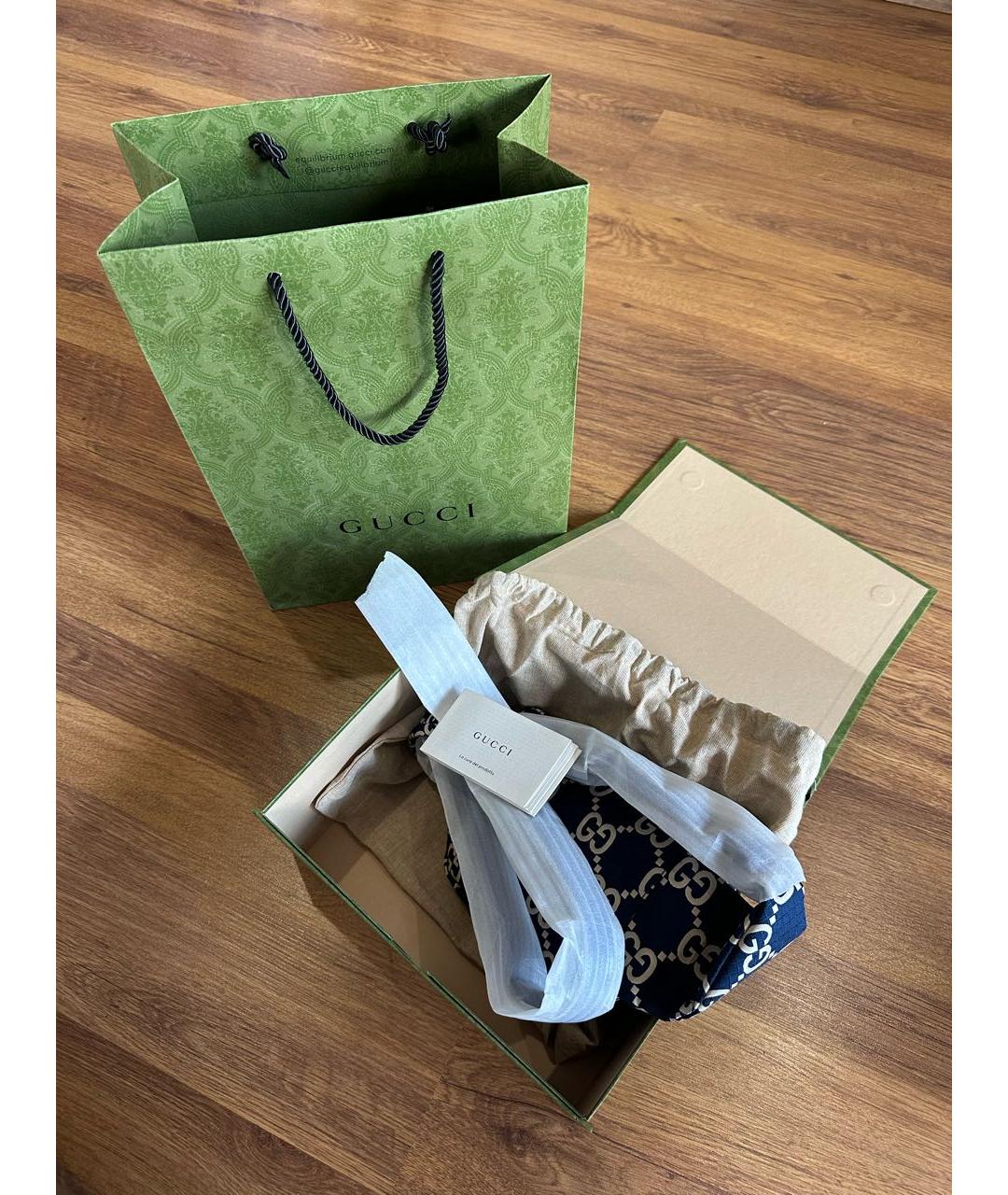 GUCCI Синяя поясная сумка, фото 3