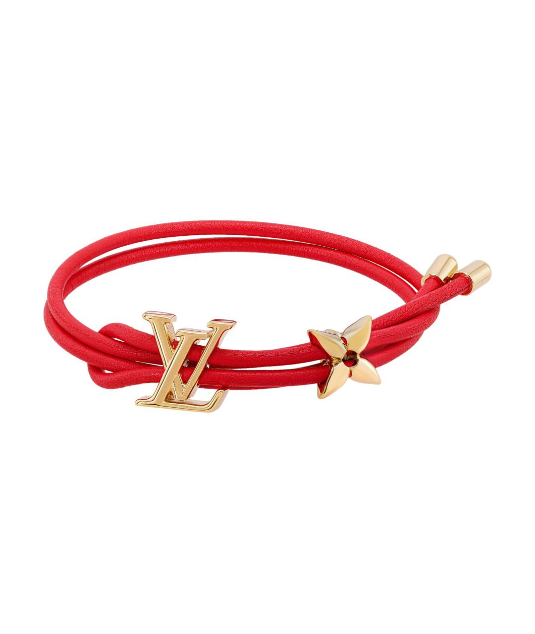 LOUIS VUITTON Красный кожаный браслет, фото 1