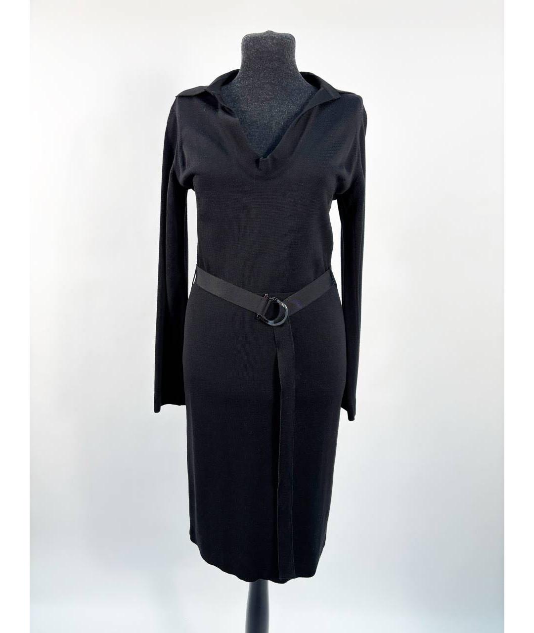 FERRAGAMO Черное повседневное платье, фото 8