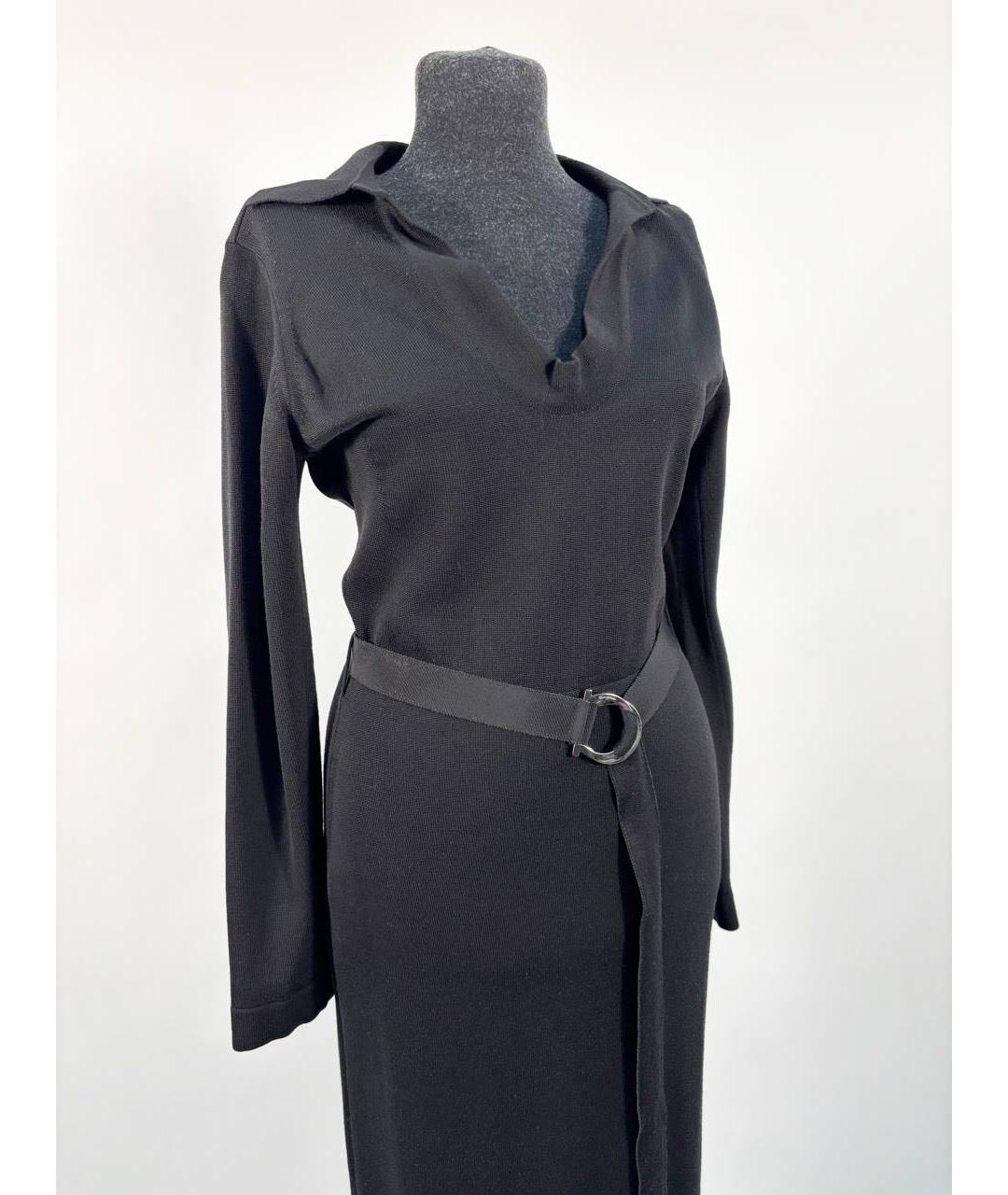 FERRAGAMO Черное повседневное платье, фото 7