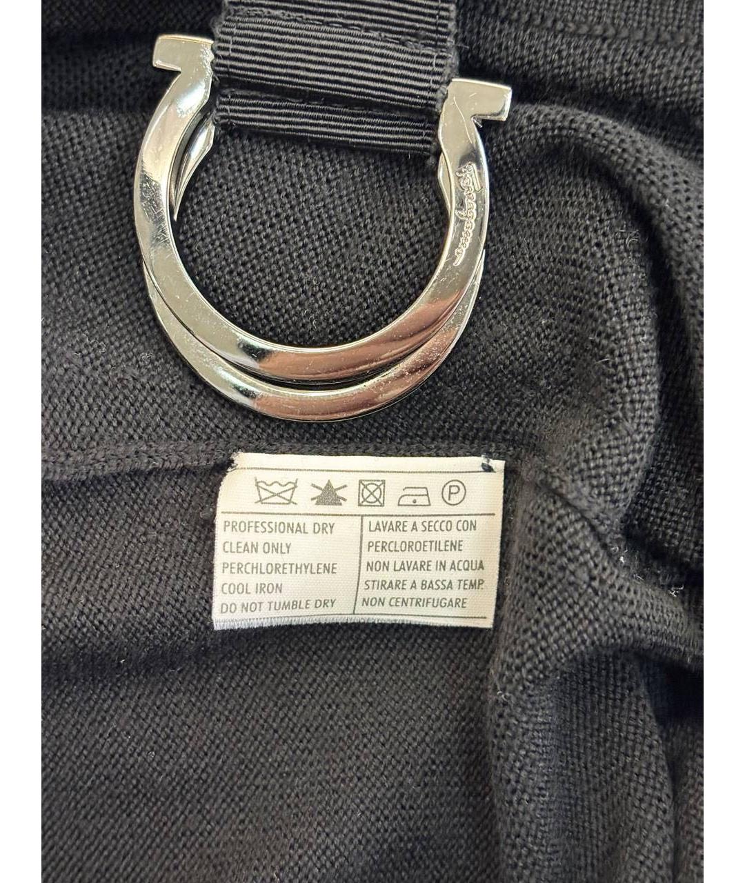 FERRAGAMO Черное повседневное платье, фото 4