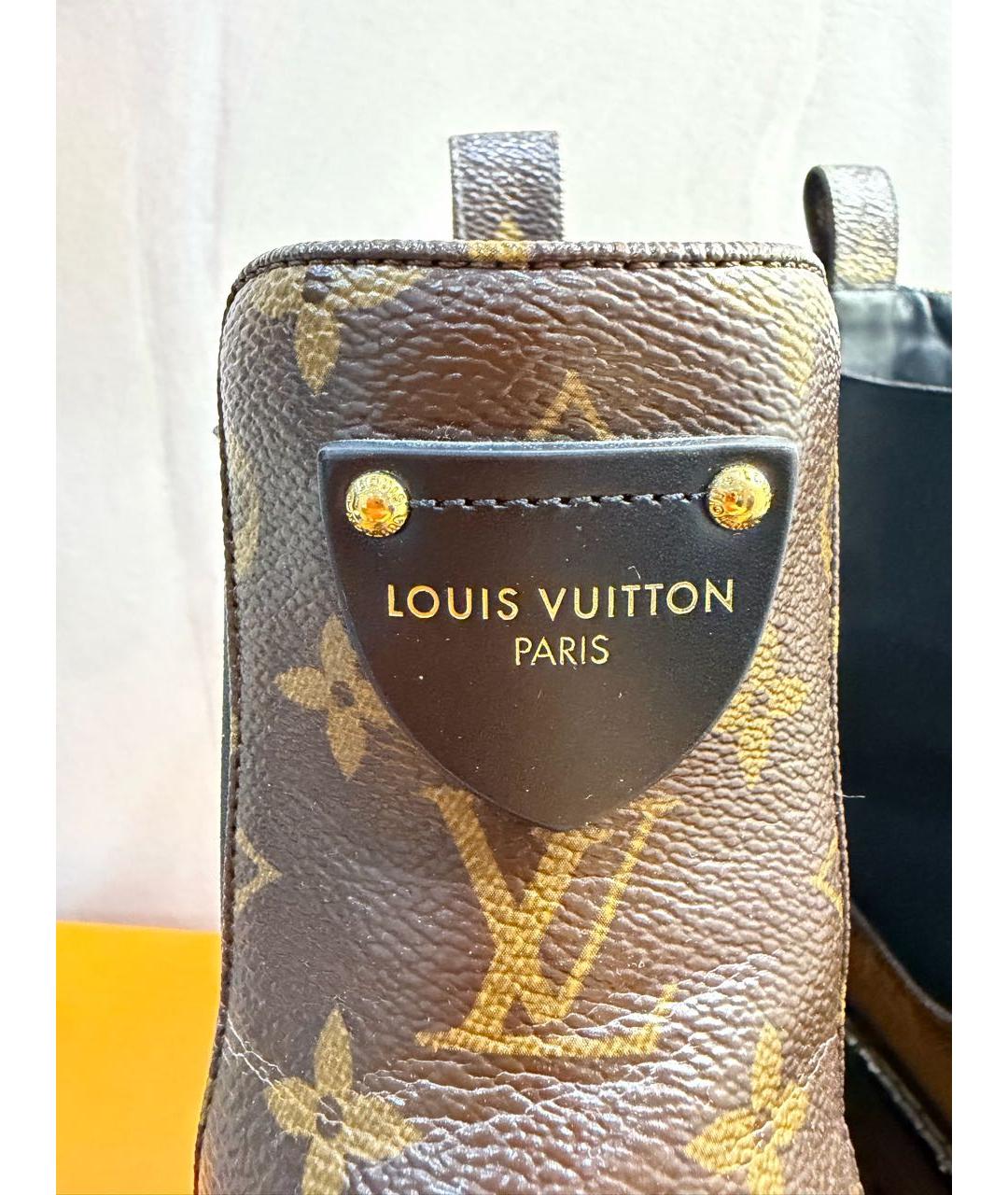LOUIS VUITTON Коричневые кожаные ботинки, фото 3