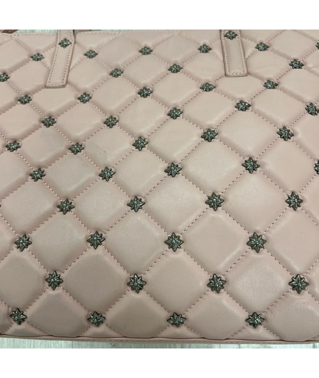 JOHN RICHMOND Розовая кожаная сумка тоут, фото 4